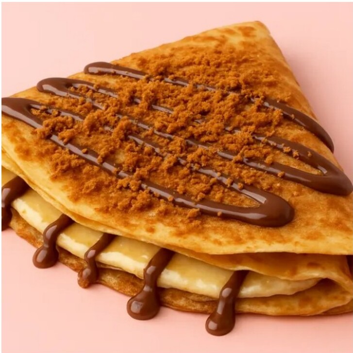 Cheesy Biscoff Crepe